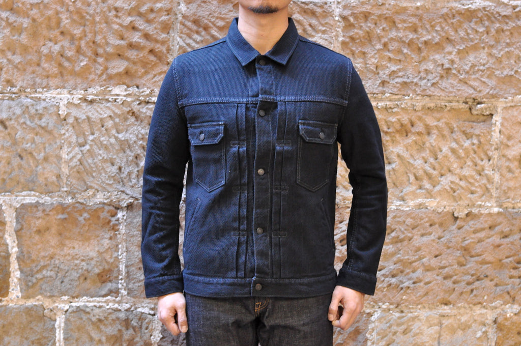 Pure Blue Japan 13oz Selvage Sashiko Type 2 Jacket (Black)