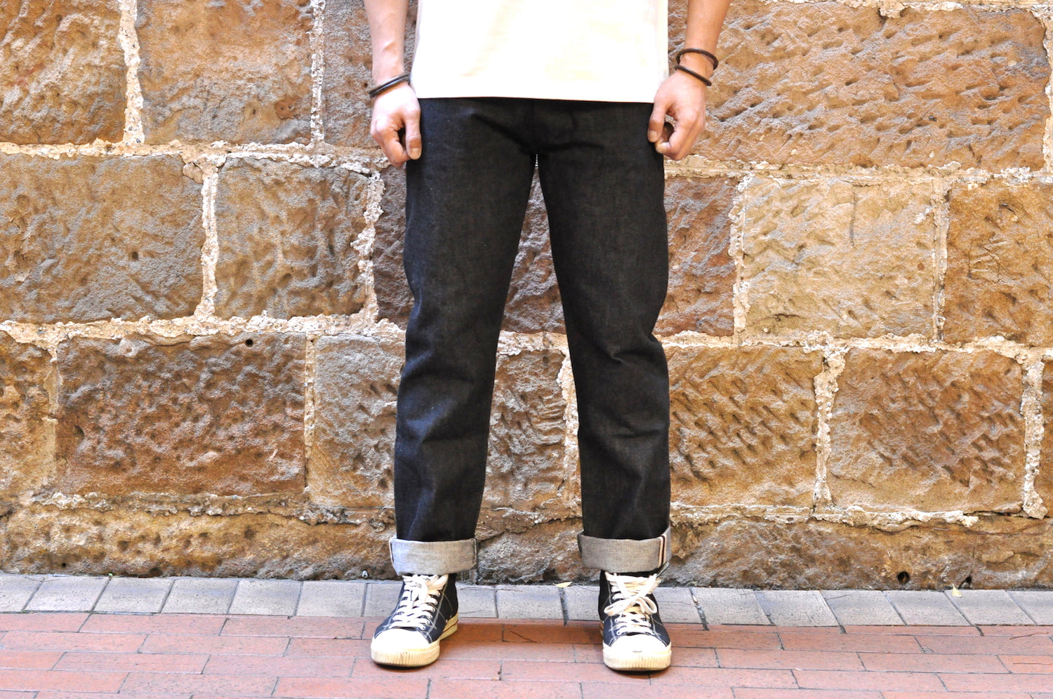 BONCOURA 15OZ '66' BLACK DENIMS (NARROW STRAIGHT FIT) - CORLECTION