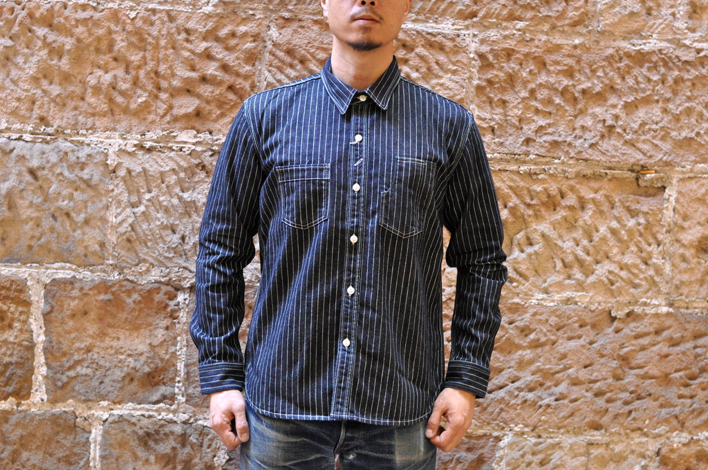 THE FLAT HEAD 10OZ INDIGO WABASH WORKSHIRT