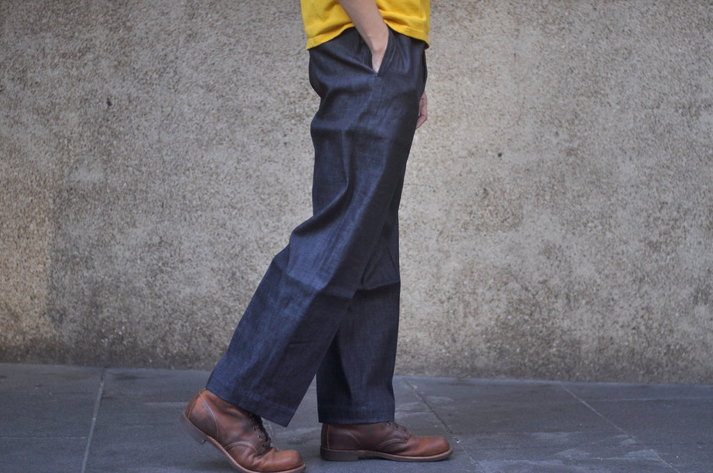 MOMOTARO JEANS 8oz “Tokuno Blue” Indigo Dyed Selvage Tailored Denim Trousers