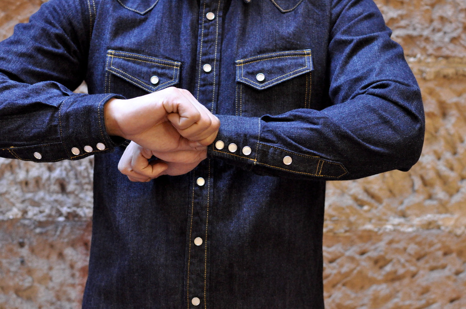 THE FLAT HEAD 10OZ WESTERN DENIM SHIRT