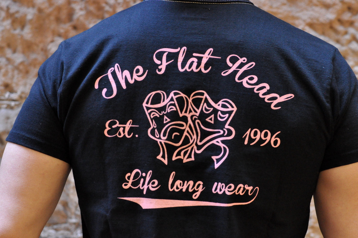 The Flat Head 7oz "Two-Face" Loopwheel Tee (Black)