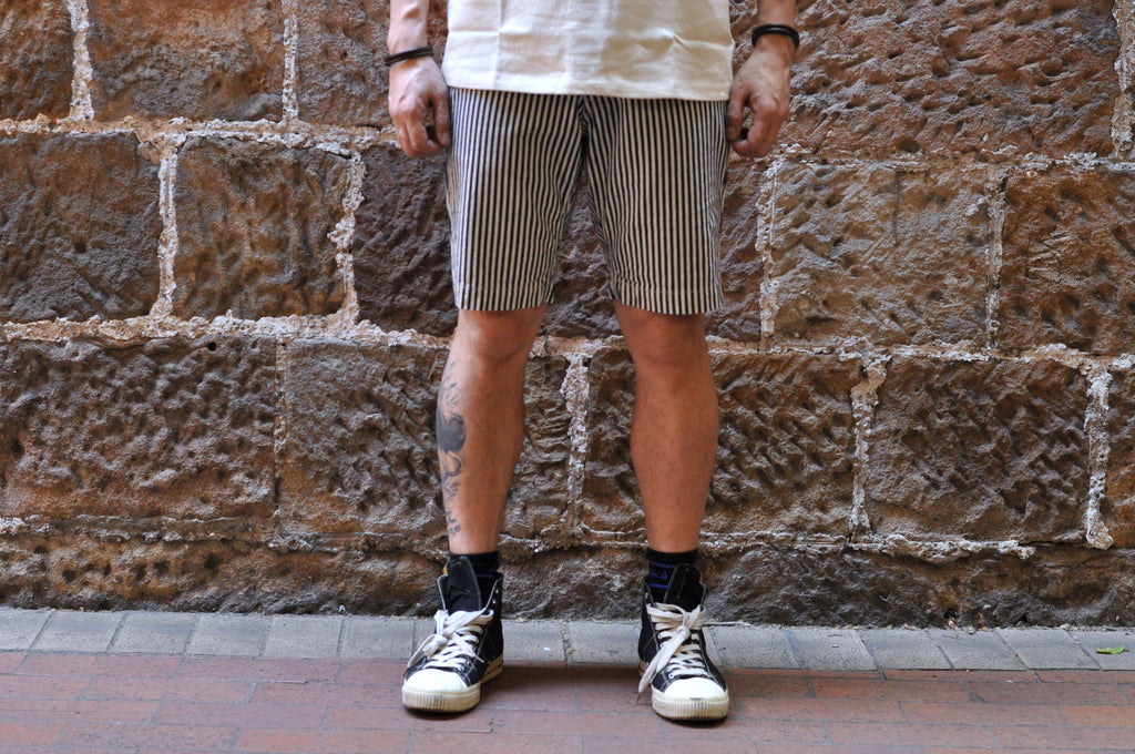 JAPAN BLUE INDIGO HICKORY SHORTS