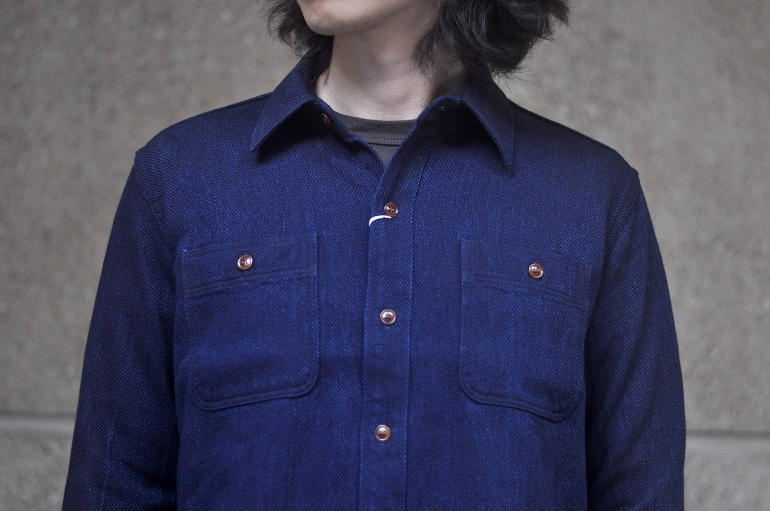 Studio D'Artisan 11oz Indigo Dyed Sashiko Workshirt