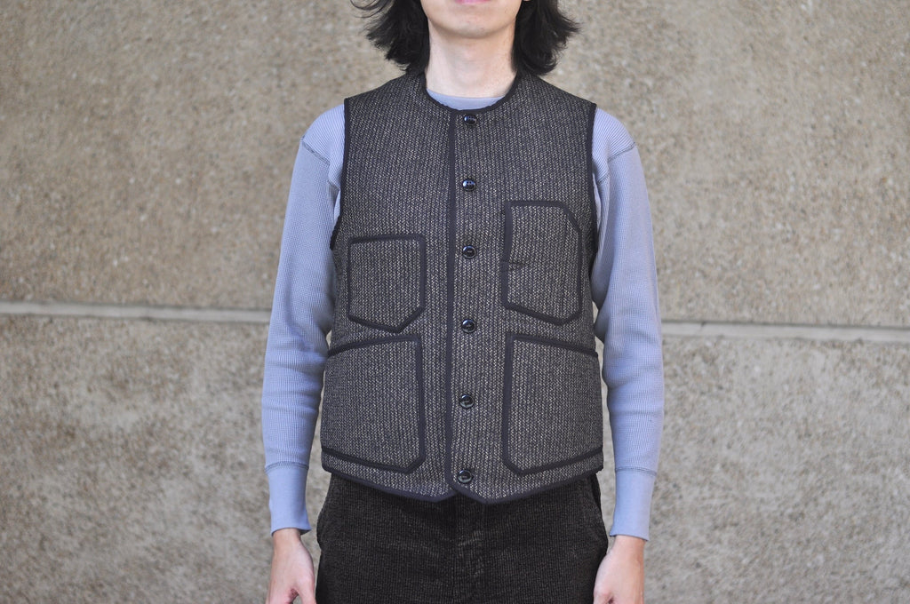 Freewheelers “Longshoreman” Winter Worker Vest (Grained Black)