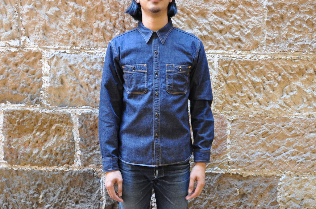 The Flat Head 8.5oz Denim Jacketed Workshirt