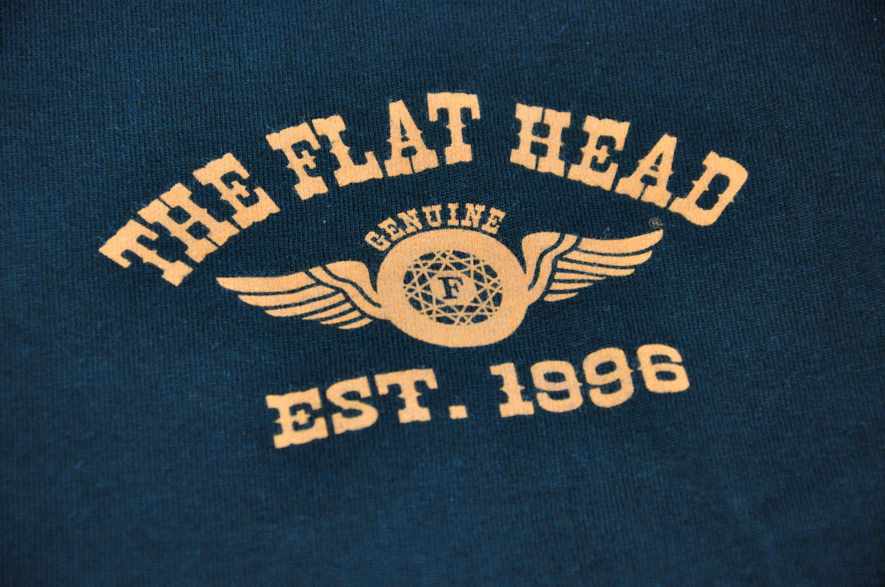 The Flat Head signature 'Flying Wheel' Logo Tees