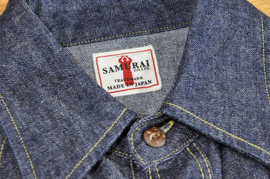 Samurai 10.5oz Western ‘Blade-Star' Denim Shirt