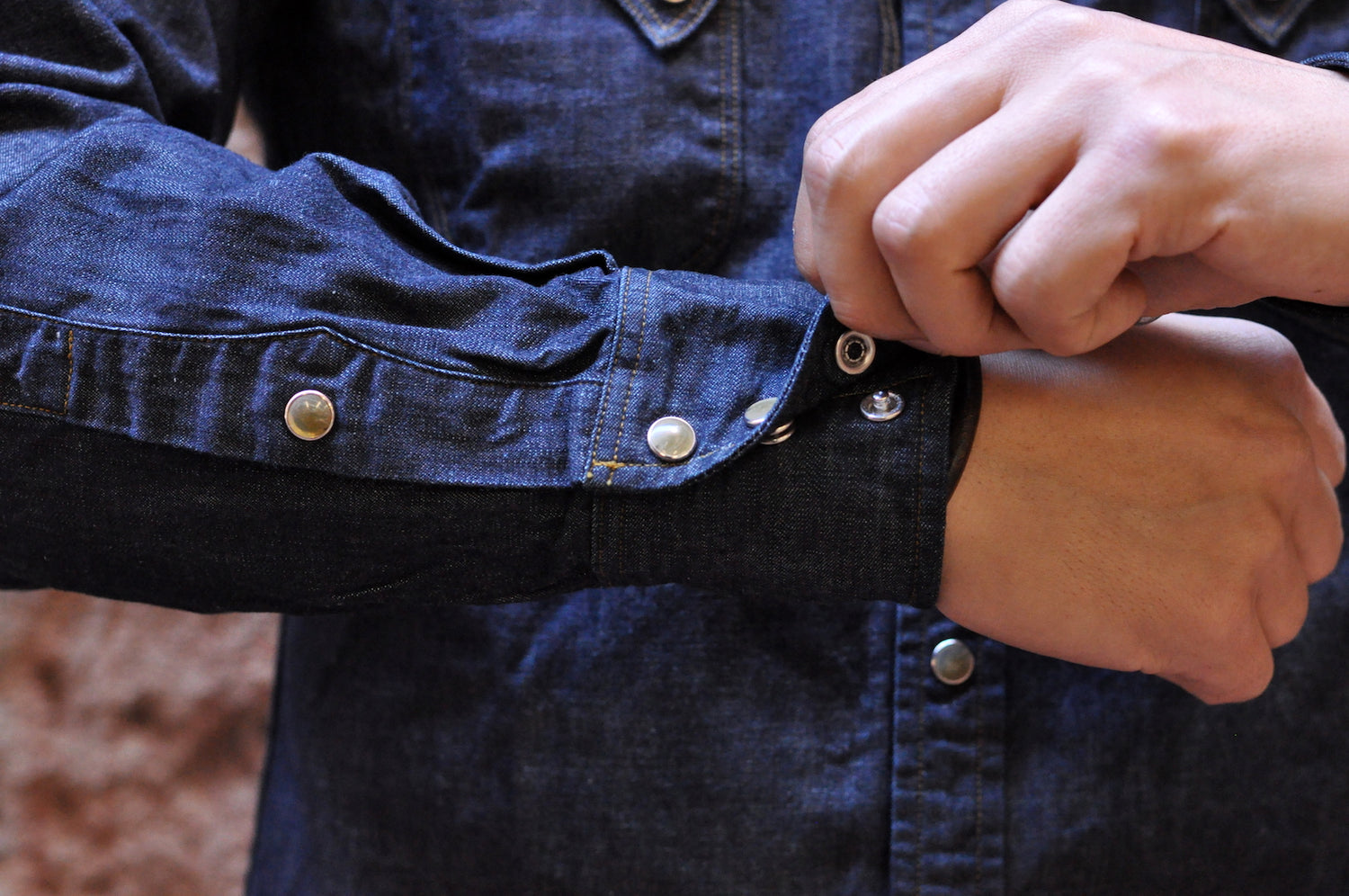 STEVENSON OVERALL CO. 'CODY' 6.5OZ DENIM WESTERN SHIRT (INDIGO)