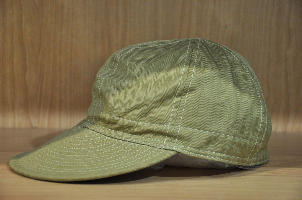 Freewheelers 10oz Herringbone Twills "Mechanic" Cap (Khaki)