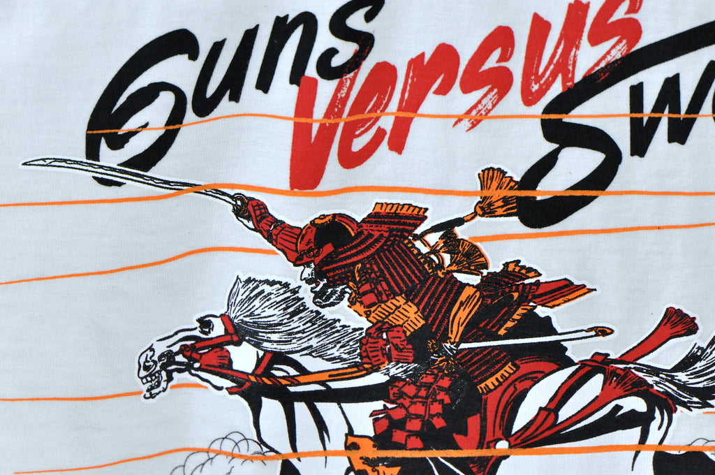 Samurai ‘Guns Vs Swords’ L/S Loopwheeled Tee (White)