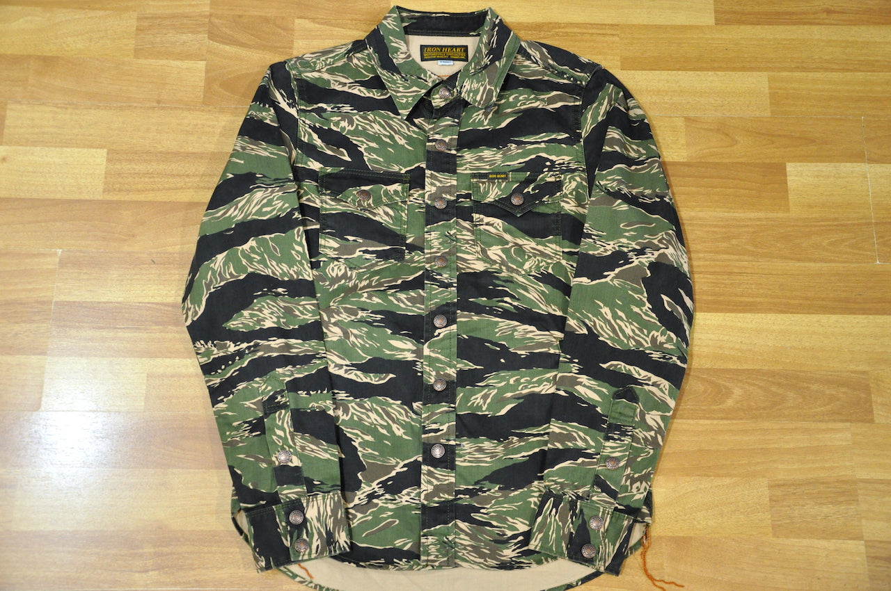 Iron Heart 11oz 'Tiger Camo’ Jacketed Shirt