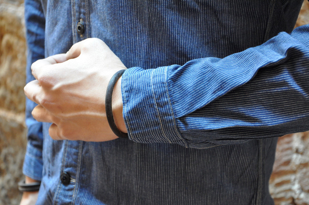 Orgueil by Studio D'Artisan Indigo Stripes Work Shirt