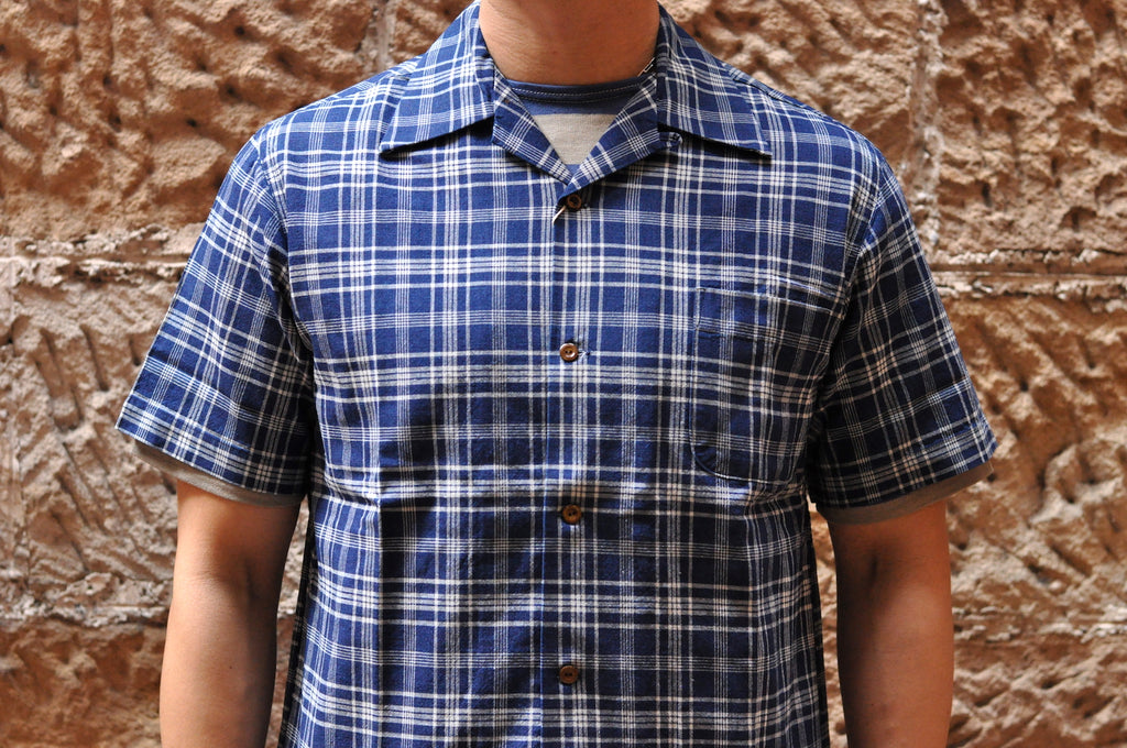 Studio D’Artisan Indigo Check S/S Shirt