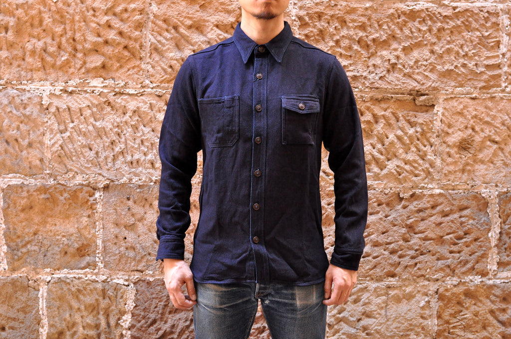 MOMOTARO 14OZ INDIGO DOBBY JACKETED SHIRT