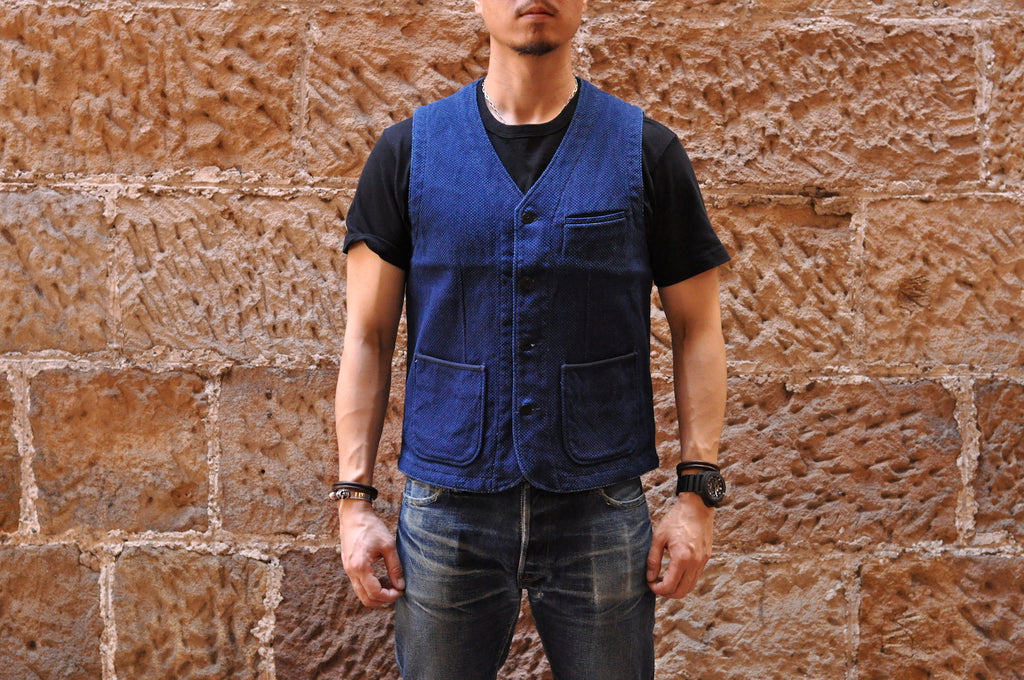 MOMOTARO 13OZ INDIGO SASHIKO VEST