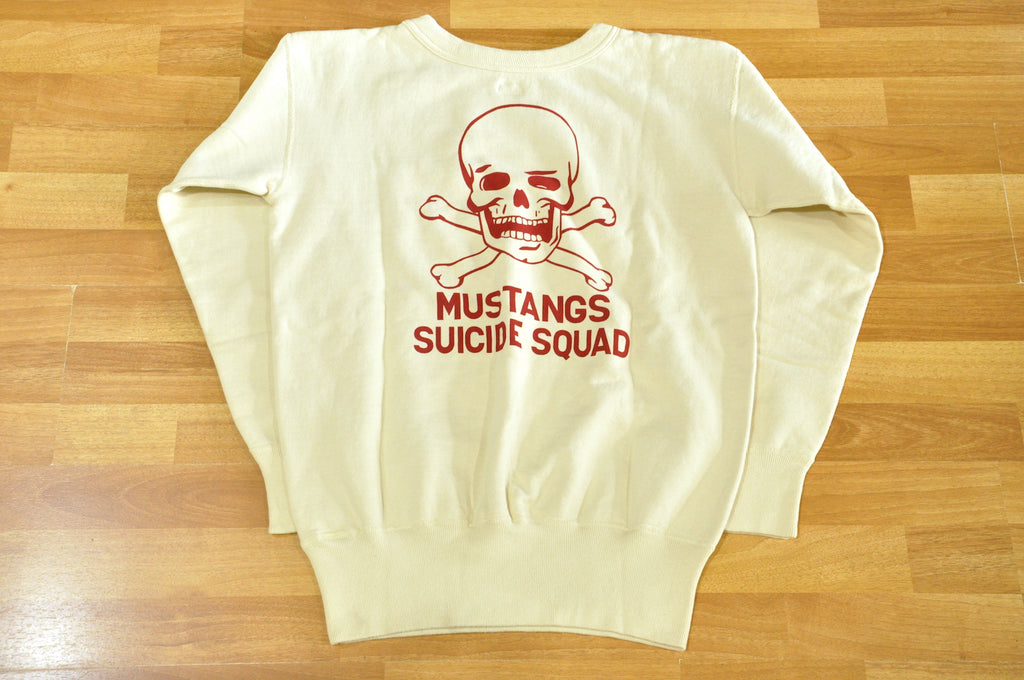 Dubble works by Warehouse 9oz ‘Mustangs’ Loopwheeled Sweatshirt (Ivory)