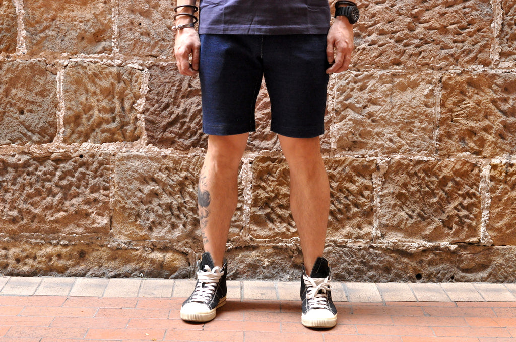 PURE BLUE JAPAN INDIGO SWEAT SHORTS