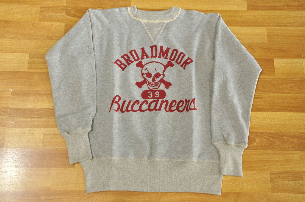 Warehouse ‘Buccaneers’ 10oz “Set-In-Sleeves" Loopwheeled Sweatshirt (Grey)