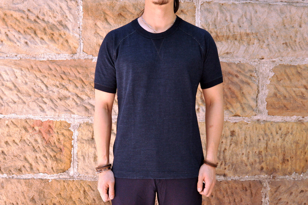 PURE BLUE JAPAN 7OZ INDIGO "SLUB YARN" S/S SWEAT TEE