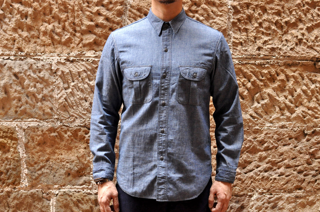 Freewheelers "Fill Up" 7oz Selvage Chambray Shirt