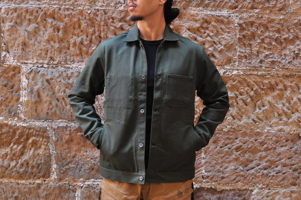 Momotaro ‘13oz Selvage Duck Work Jacket (Military Green)