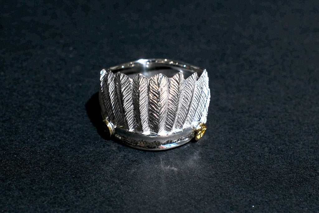 First Arrow's Size Small “Crown of Feathers” Ring (R-247)