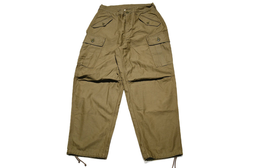 Freewheelers Back Satin "Jungle Fatigues" Tropical Trousers (Olive)