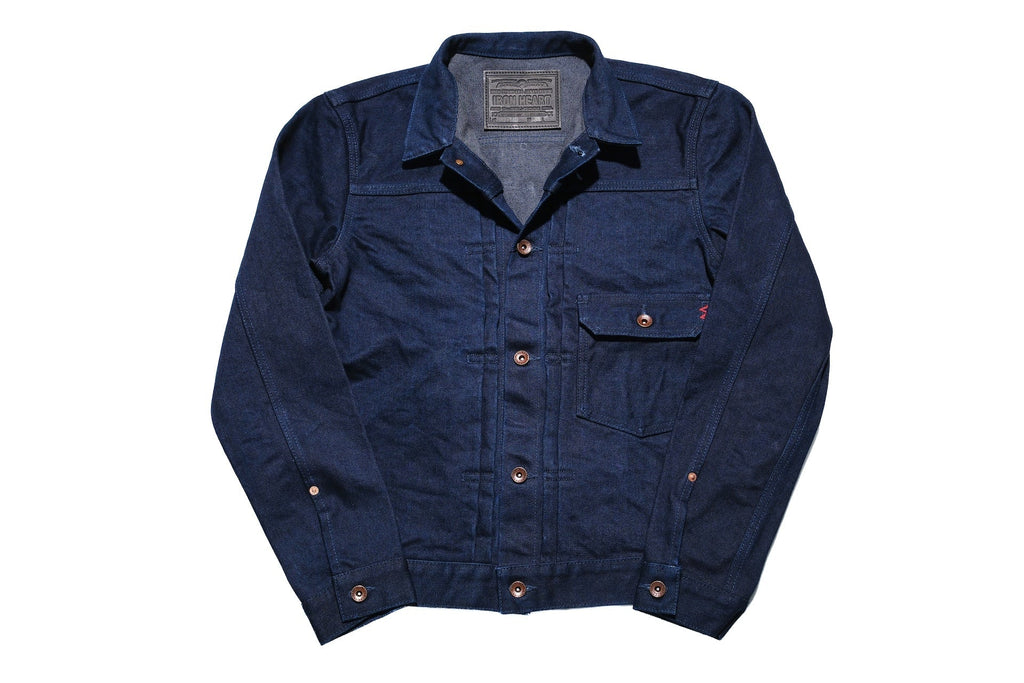 Iron Heart 19oz “Foggy Indigo” Type 1 Denim Jacket (Indigo X Grey)