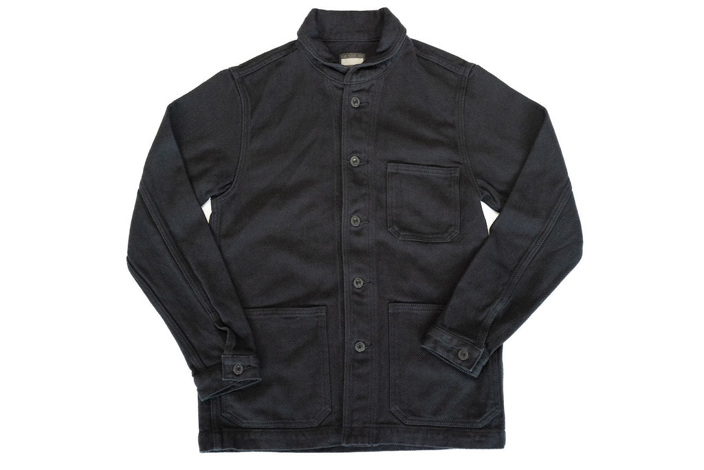 MOMOTARO 12OZ DOBBY COVERALL JACKET (BLACK)