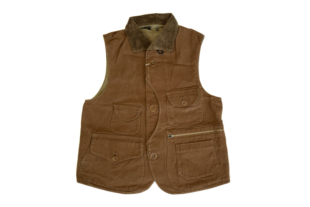 Freewheelers "Yellowstone" Duck Canvas Sleeveless Coat (Buffalo Brown)