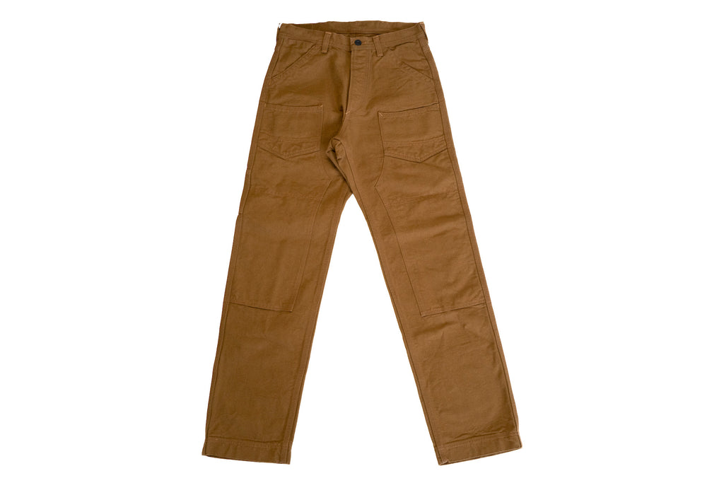 Freewheelers Heavyweight "Derrickman" Duck Canvas Trousers (Tobacco Brown)