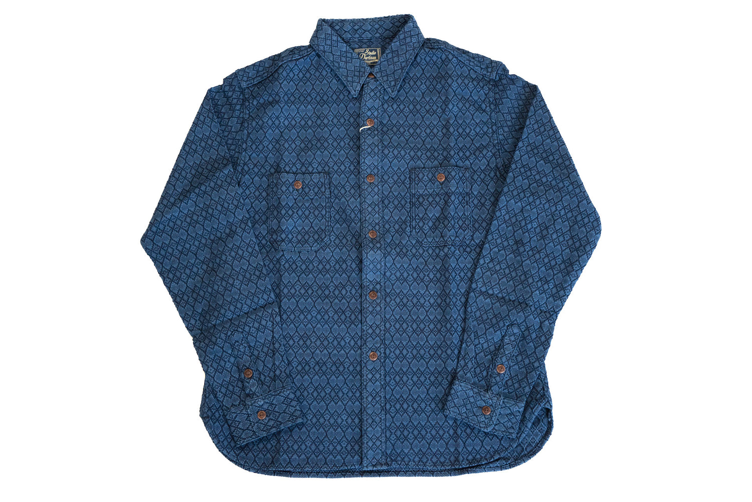 Studio D'Artisan 11oz Indigo "Diamond" Sashiko Shirt