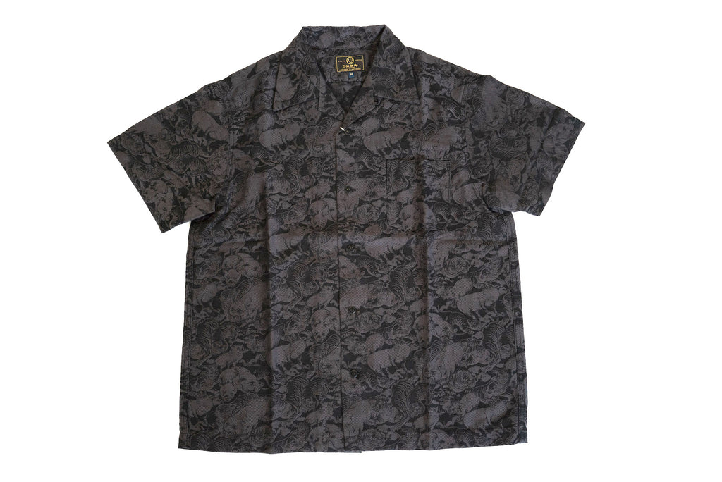 Studio D'Artisan "Hundred Tigers" Aloha S/S Shirt (Kurozome)