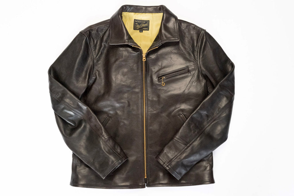 THE FLAT HEAD HORSEHIDE 40S SINGLE SPORT JACKET (BLACK TEA-CORED)