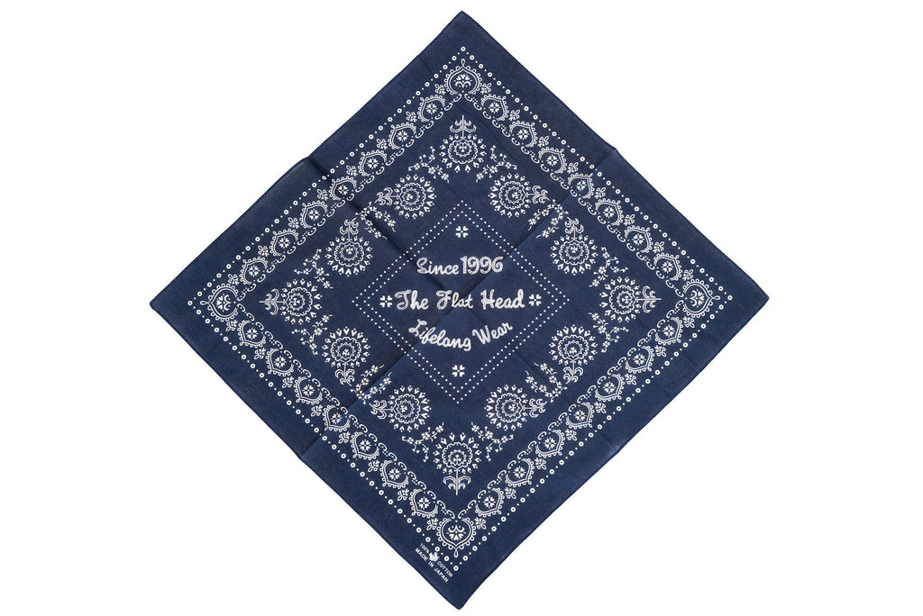 THE FLAT HEAD "LIFELONG WEAR" BANDANA (INDIGO)