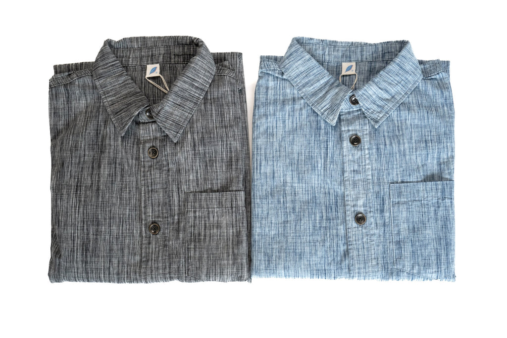 Pure Blue Japan 8oz "Kasuri" Chambray Oxford Shirt