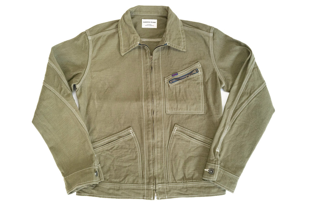 Samurai 15oz Selvage Back Satin Mechanic Work Jacket