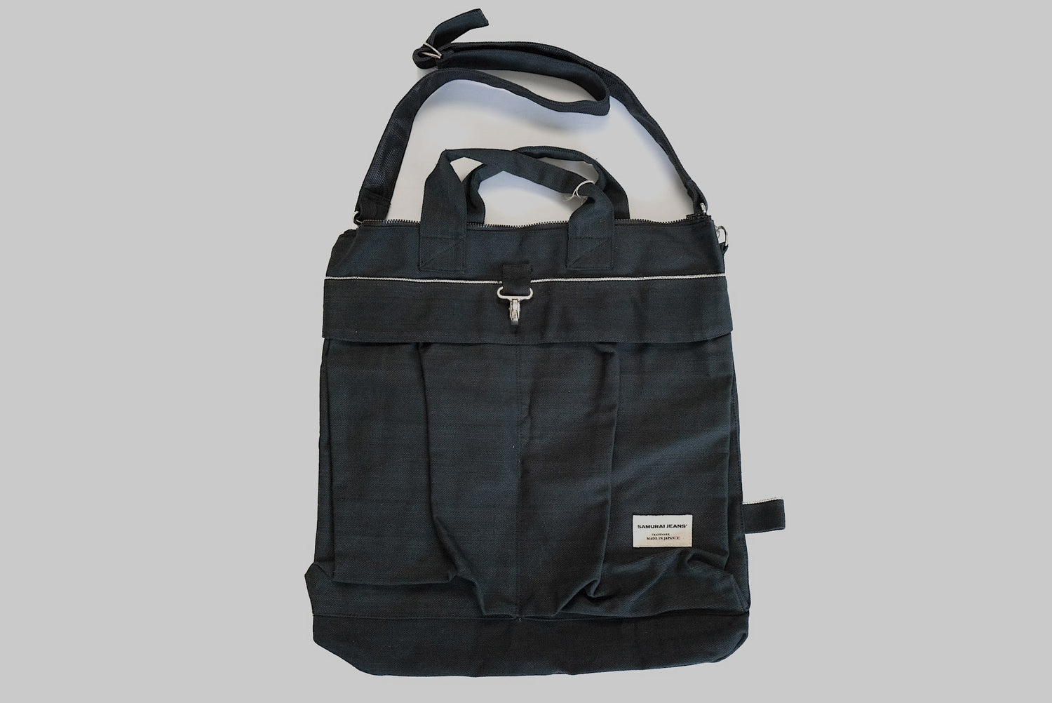 Samurai 17oz Selvage Denim Helmet Bag (Black)