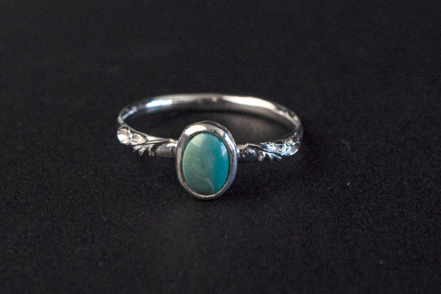 Legend "Vivid Flora" Silver Ring With Turquoise (R-75-TQ)