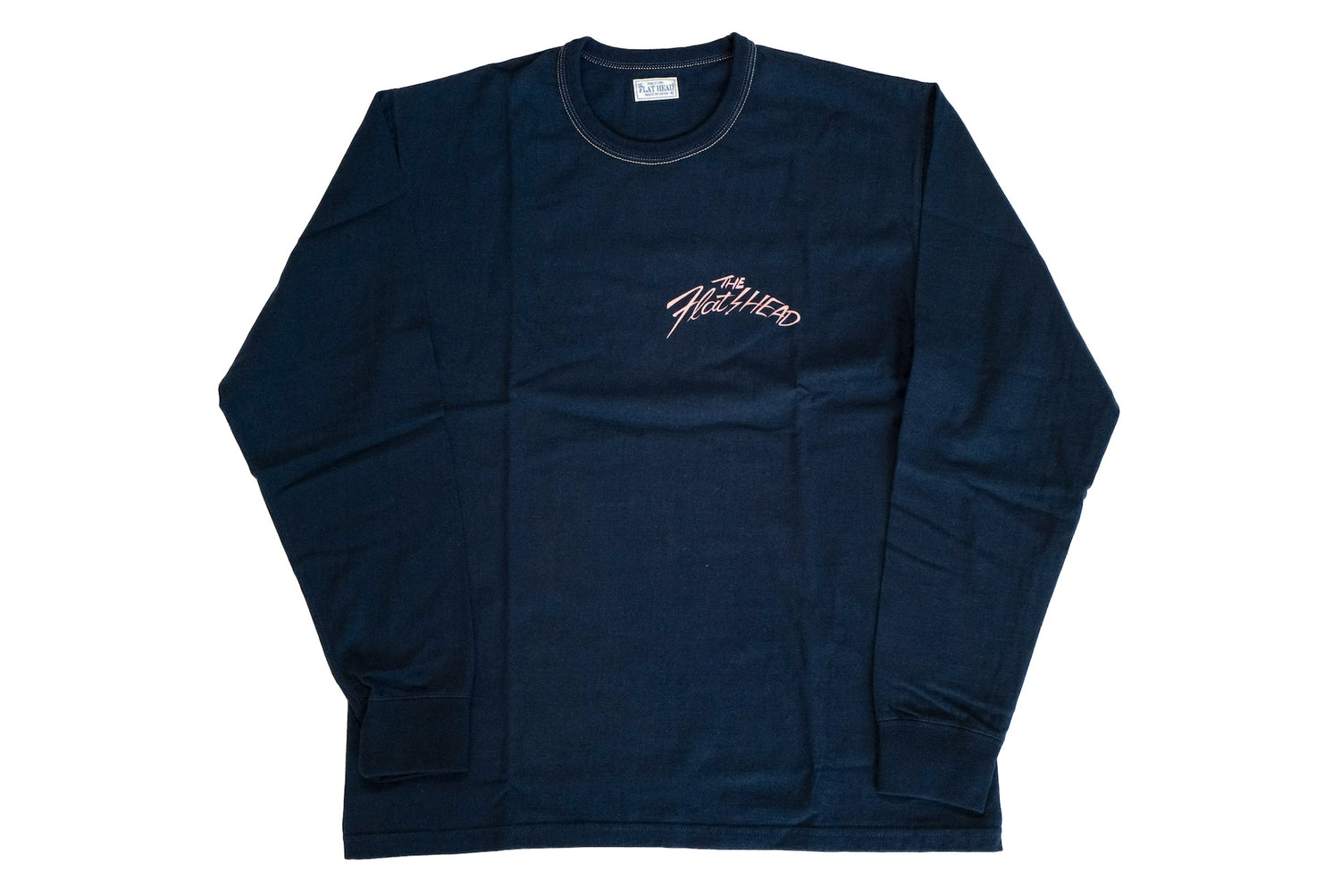 The Flat Head 9oz "Gambler" Loopwheeled L/S Tee (Navy)