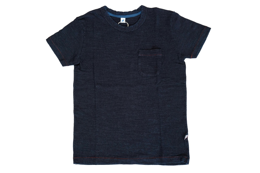 Pure Blue Japan 7oz Indigo Dyed "Slub Yarn" S/S Pocket Tee