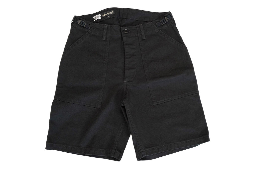 Freewheelers "Garage Crew" Jungle Cloth Work Shorts (Black)