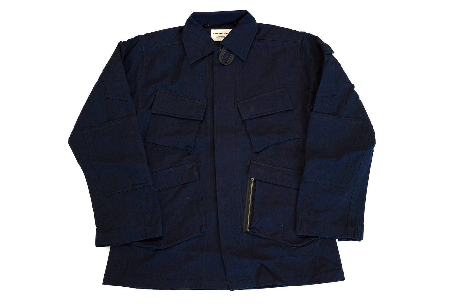 Samurai Natural Indigo Dyed Ripstop Jungle Fatigue Jacket