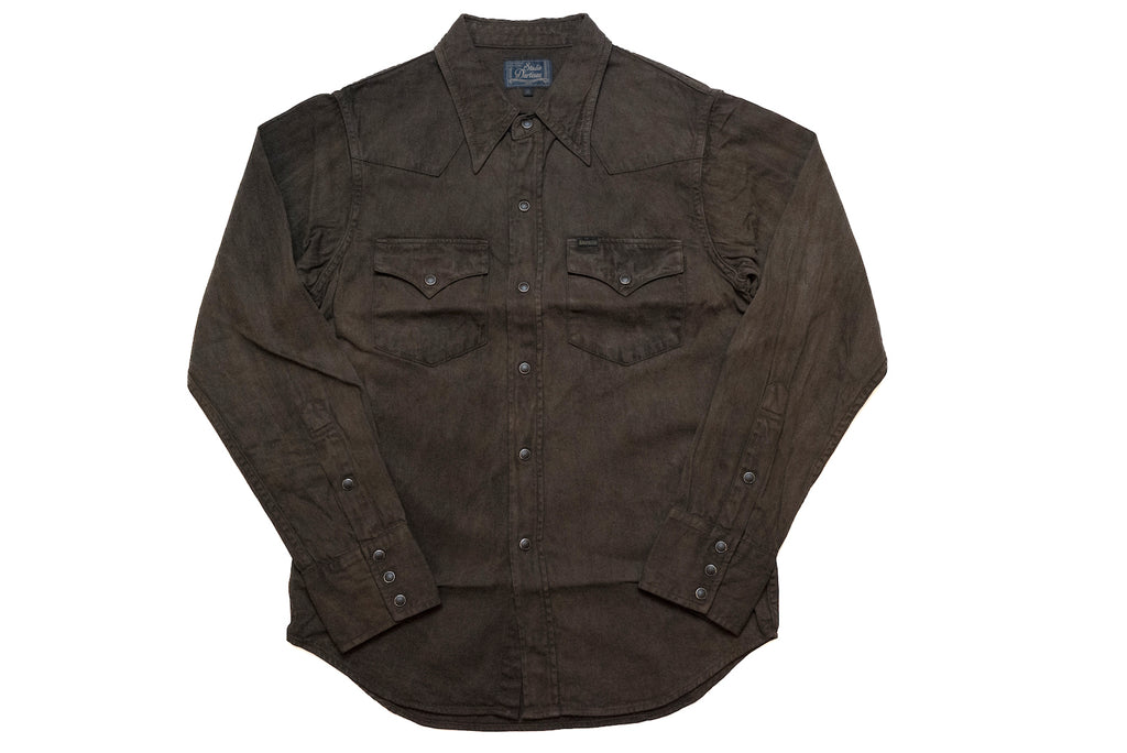 Studio D'Artisan "Amami Dorozome" Mud Dyed Western Shirt