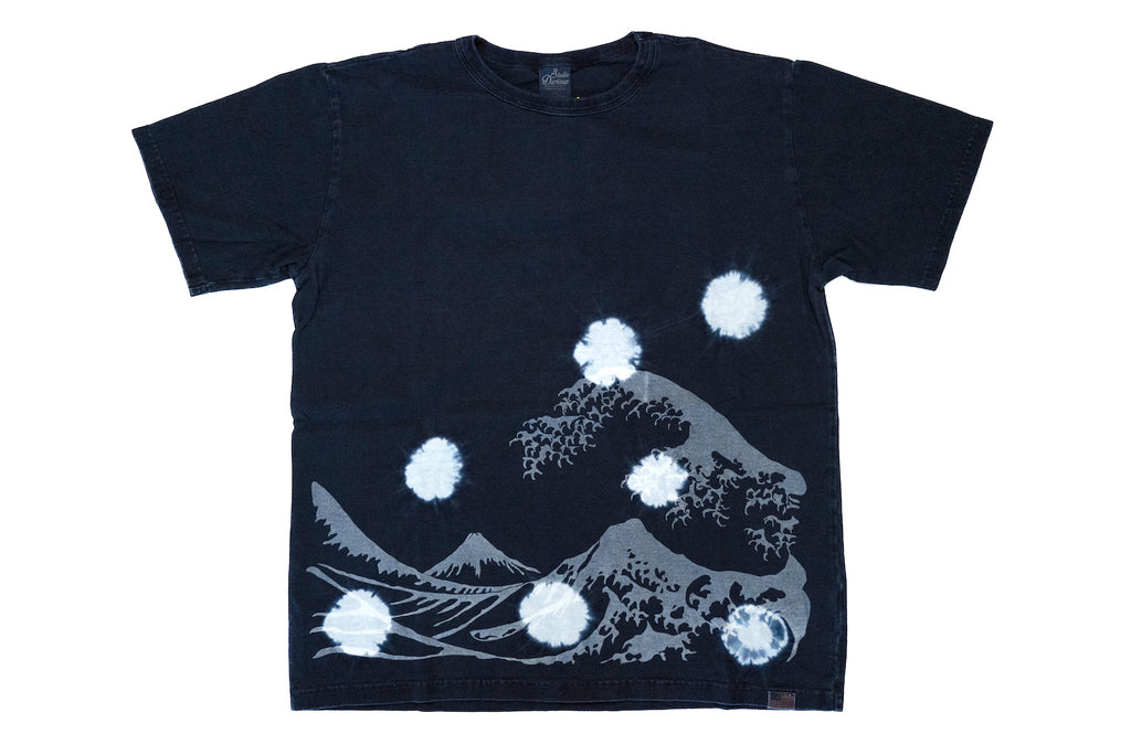 STUDIO D'ARTISAN "GREAT INDIGO WAVE" NATURAL INDIGO DYED TEE