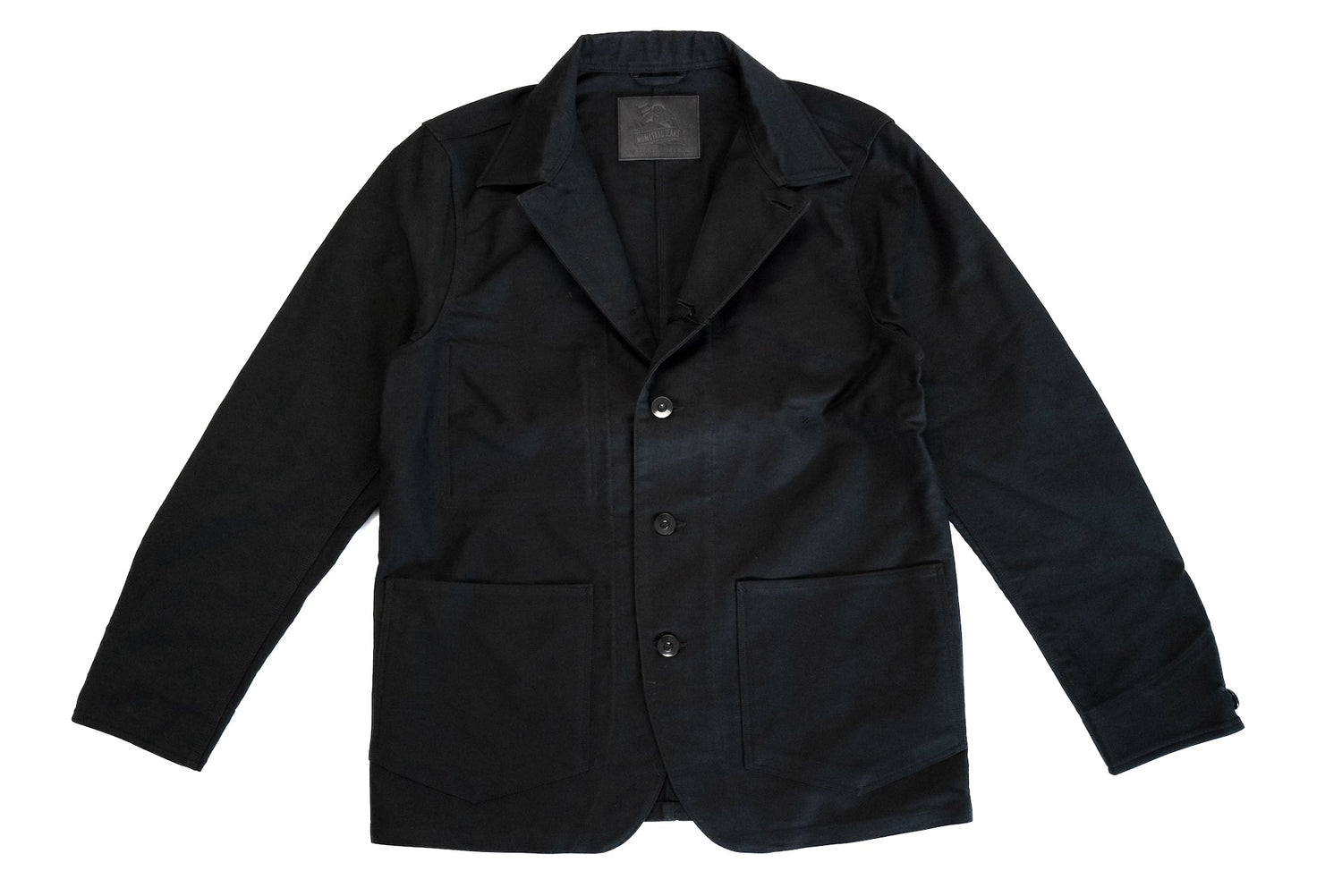 Momotaro Heavyweight Moleskin French Work Jacket (Black)