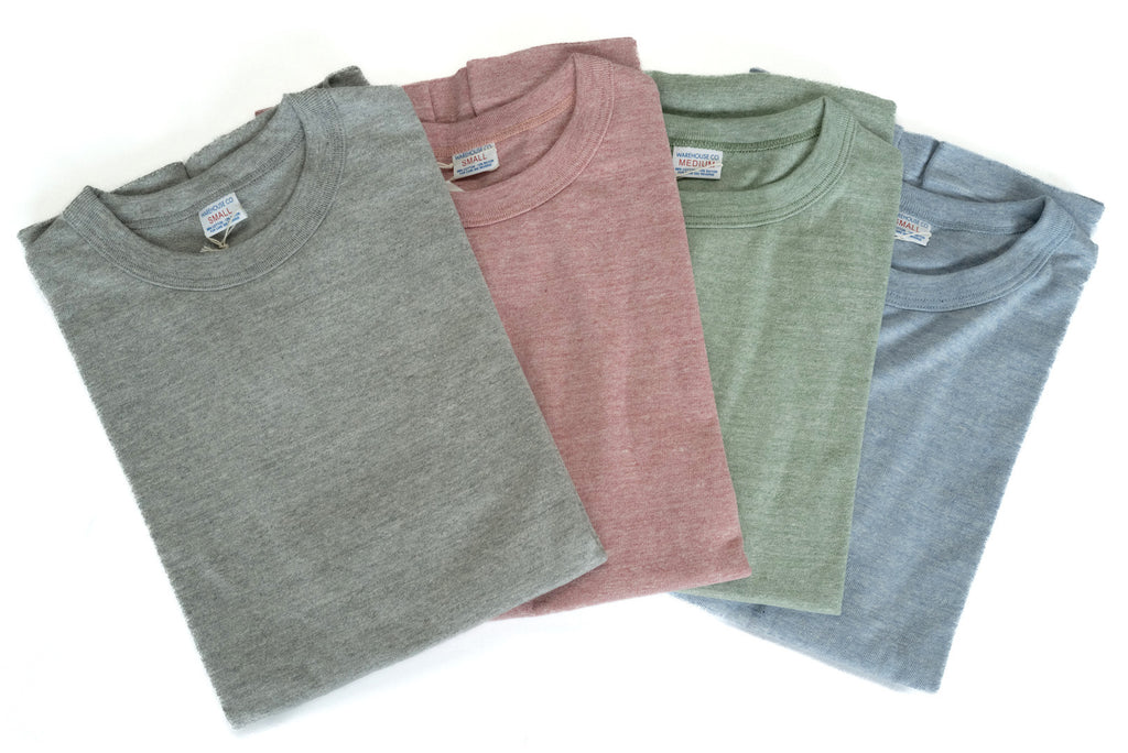 WAREHOUSE 5.5OZ HEATHER ATHLETIC LOOPWHEELED PLAIN TEE