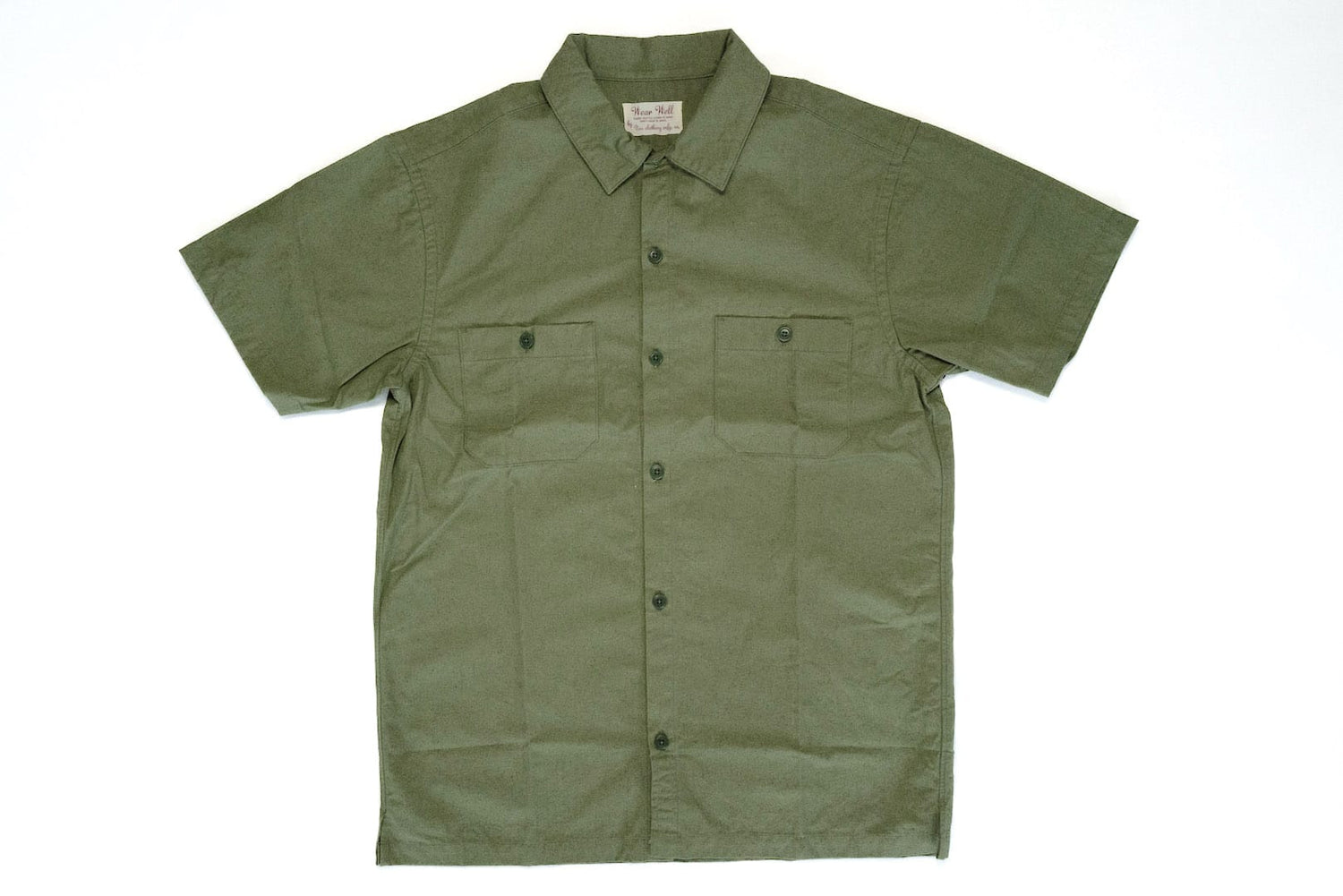 UES MEDIUM WEIGHT COTTON CANVAS S/S MECHANIC SHIRT (OLIVE)