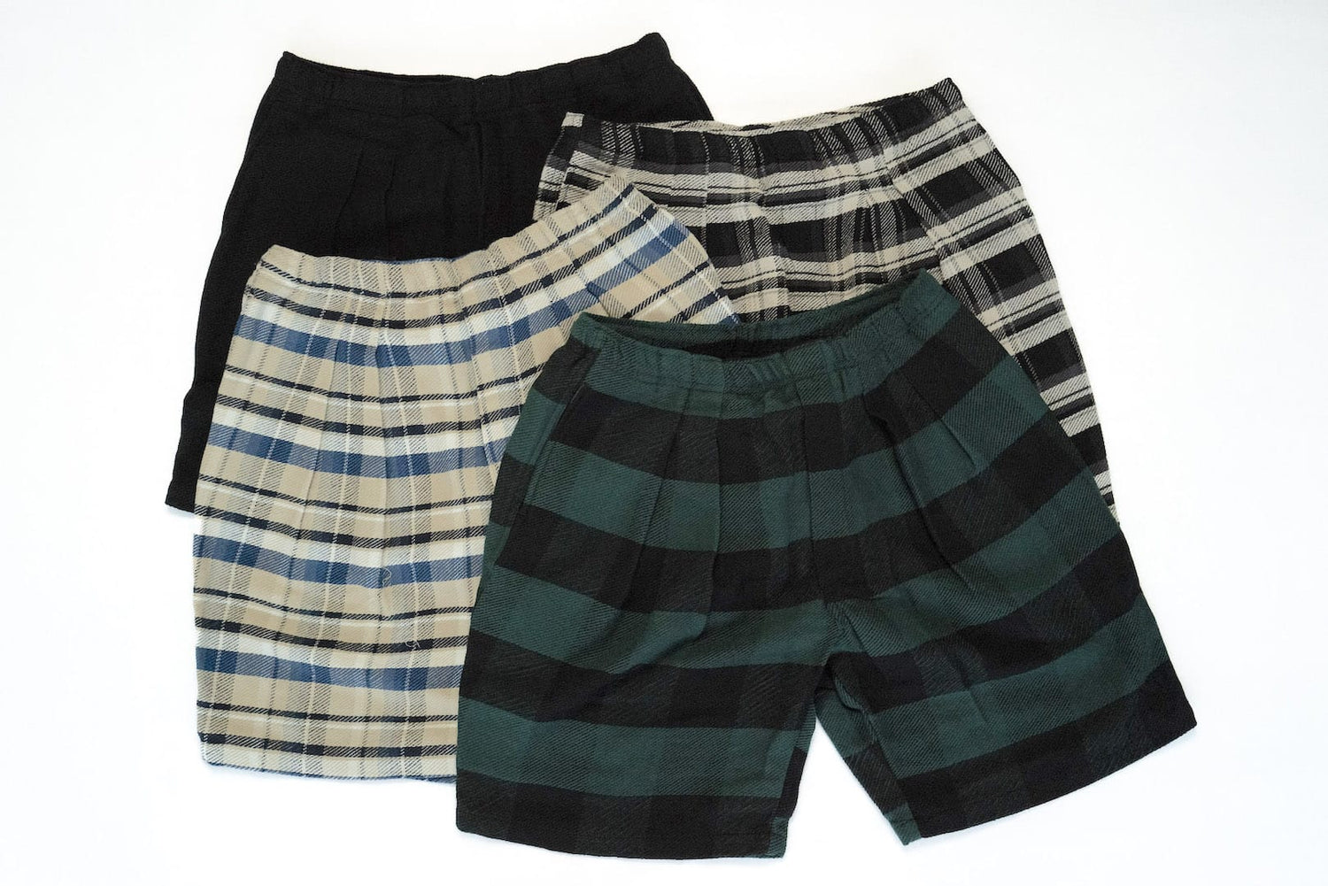 JAPAN BLUE MEDIUM WEIGHT TARTAN FLANNEL SHORTS